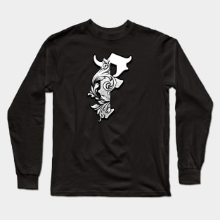 F font vintage design Long Sleeve T-Shirt